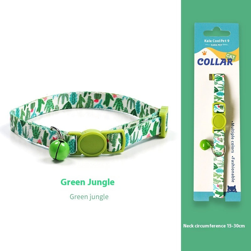 Breakaway Cat Collar Dark Night Mirror Flower Four Seasons Adjustable Safety - dark night mirror flower four seasons