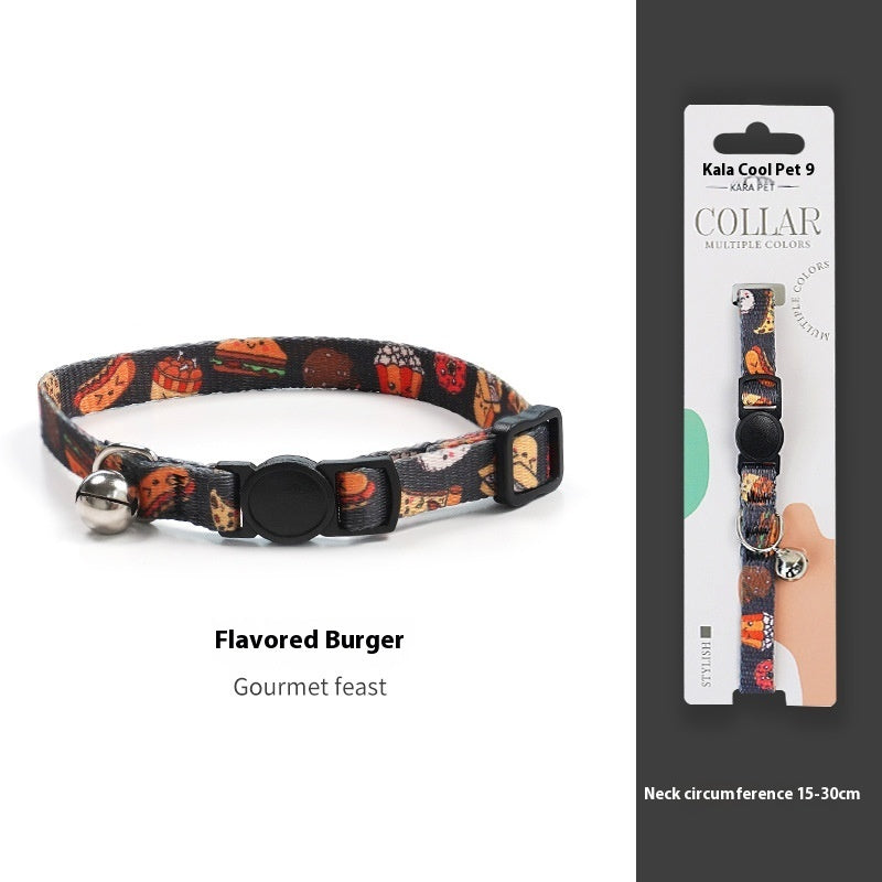 Breakaway Cat Collar Dark Night Mirror Flower Four Seasons Adjustable Safety - dark night mirror flower four seasons