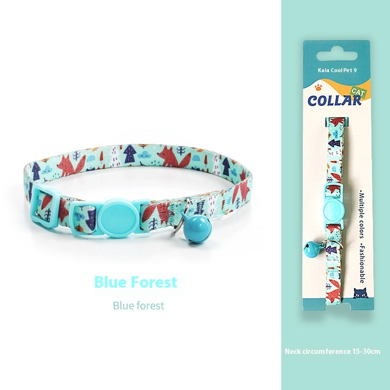 Breakaway Cat Collar Dark Night Mirror Flower Four Seasons Adjustable Safety - dark night mirror flower four seasons