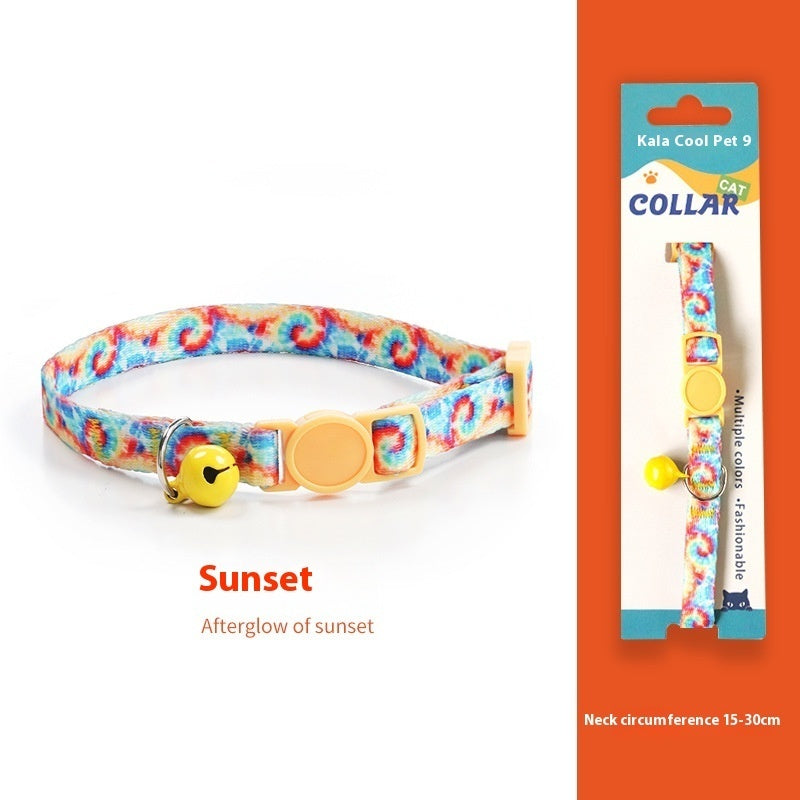 Breakaway Cat Collar Dark Night Mirror Flower Four Seasons Adjustable Safety - dark night mirror flower four seasons