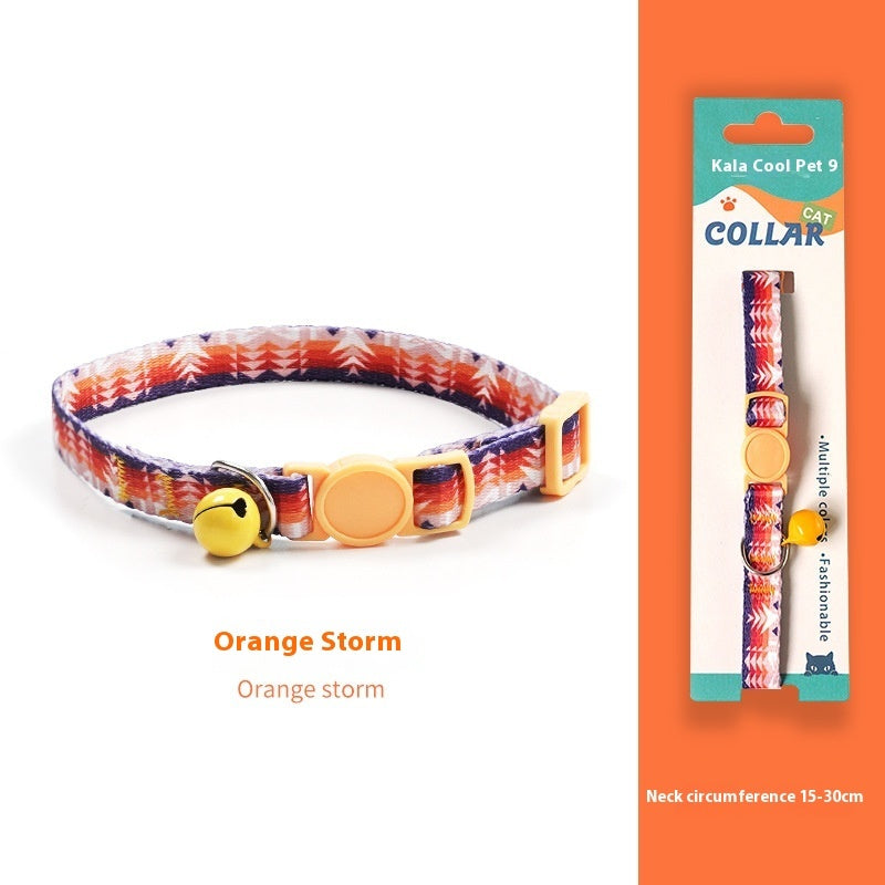 Breakaway Cat Collar Dark Night Mirror Flower Four Seasons Adjustable Safety - dark night mirror flower four seasons