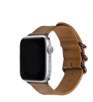 Breathable Cowhide Apple Watch Strap Apple Watch Leather Strap - Breathable Leather Strap for Apple Watch 44mm Dark Blue