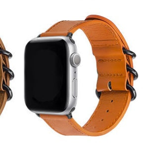 Breathable Cowhide Apple Watch Strap Apple Watch Leather Strap - Breathable Leather Strap for Apple Watch 44mm Dark Blue