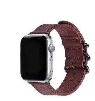 Breathable Cowhide Apple Watch Strap Apple Watch Leather Strap - Breathable Leather Strap for Apple Watch 44mm Dark Blue