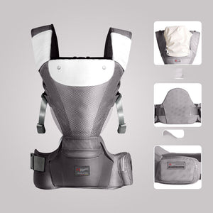 Breathable Waist Protector for Babies 0-36 Months Max 25kg in Pink and Gray - Protection Busy Tiny Adventurers united