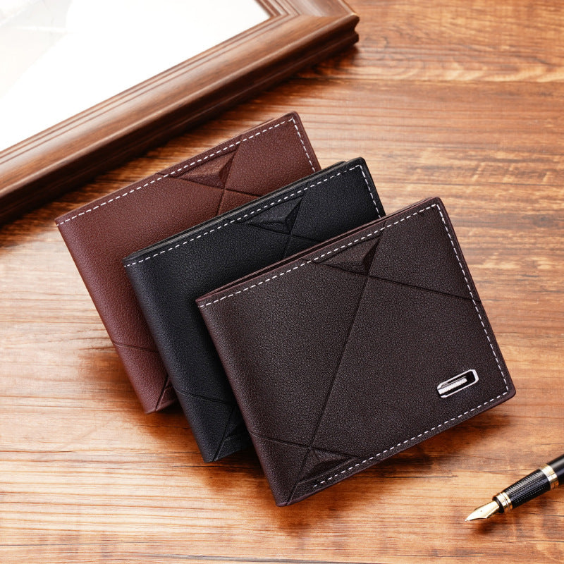 Breathable Synthetic Leather Wallet in Black Brown or Dark Coffee - Teleplus synthetic leather wallet breathable dark