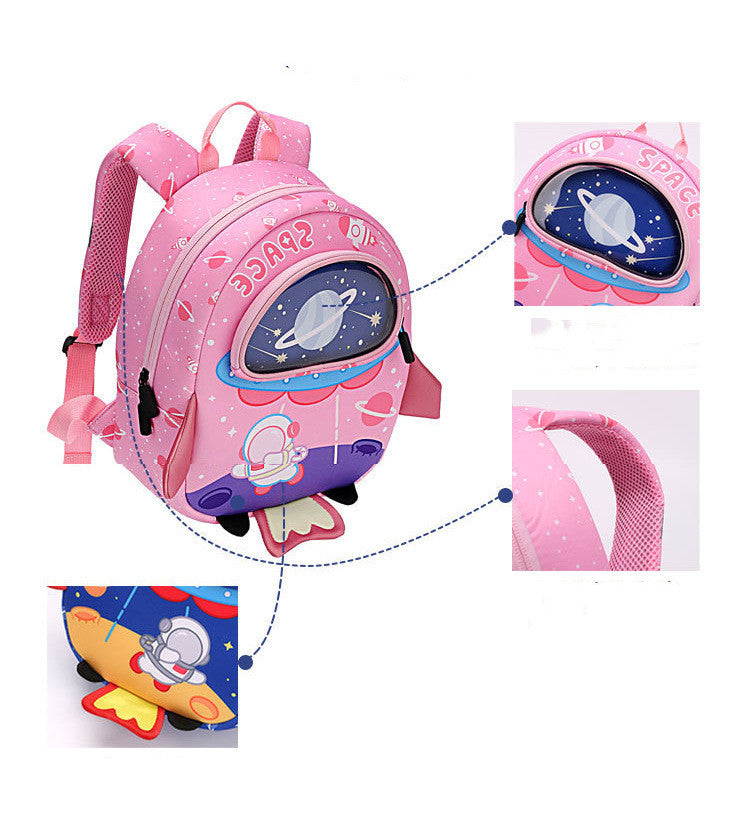 Breathable Trend Astronaut Kindergarten Anti Lost Backpack - Breathable Rocket Backpack for Tiny Space Explorers