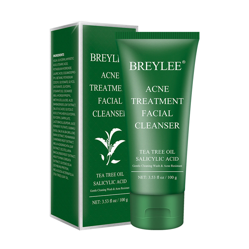 Breylee Tea Tree Cleanser for Acne and Oily Skin Deeply Cleanses Moisturizes - Banish Breakouts with breylee tea tree