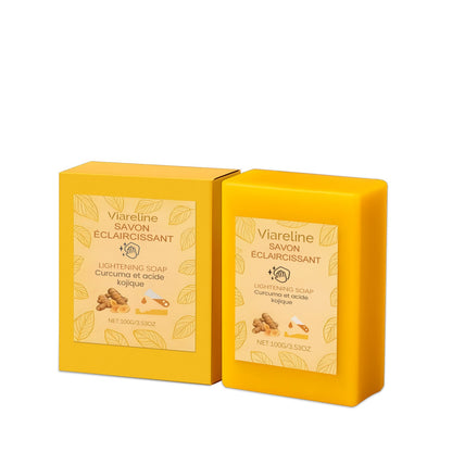 Bright White Soap with Kojic Acid Turmeric Lemon and Coconut Oil Extracts - Teleplus bright white soap kojic acid