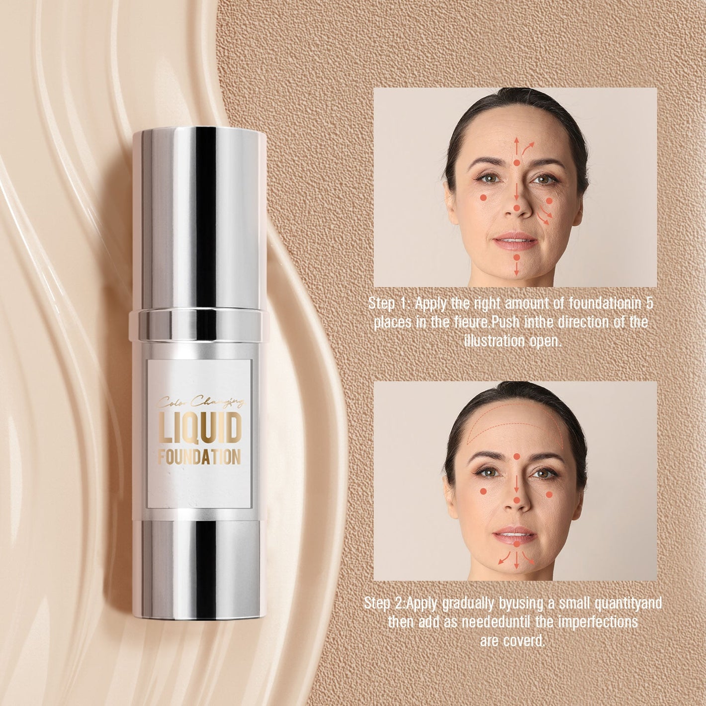 Brightening Liquid Foundation Concealer for Neutral Oily Dry Skin Types - All Teleplus liquid foundation brightening