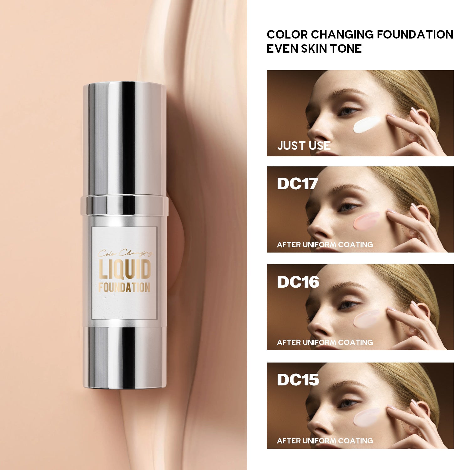 Brightening Liquid Foundation Concealer for Neutral Oily Dry Skin Types - All Teleplus liquid foundation brightening