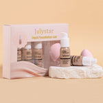 Brightening Liquid Foundation Set for Natural Finish and Moisturizing Look - finishing liquid foundation suit