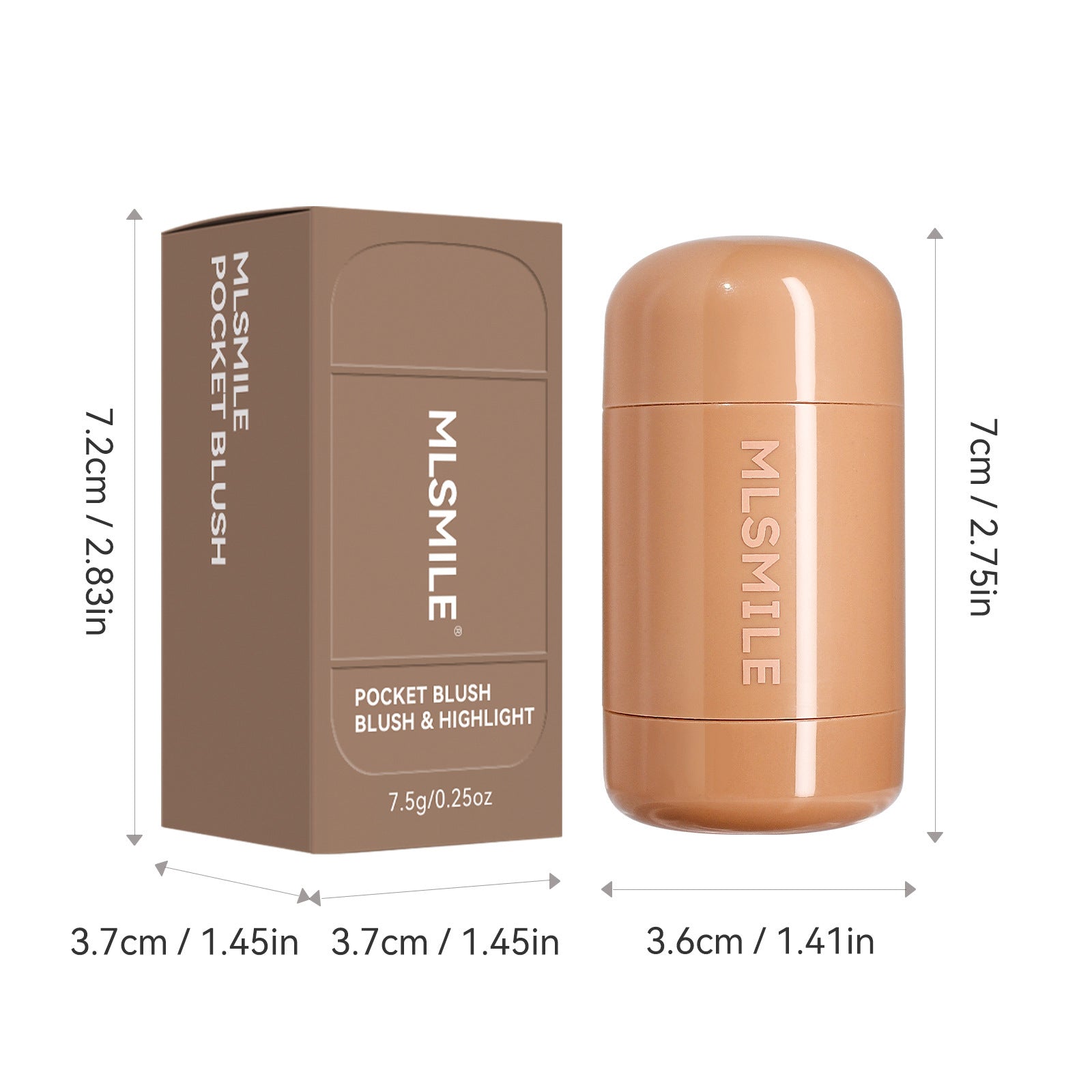 Brightening Portable Blush Stick 4ml Cream for Skin Highlight and Radiance - highlight brightening portable blush stick