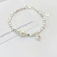 Broken Silver Heart Bracelet Women’s Fashionable Elegant Pearl - Elegant Broken Silver Heart Bracelet for Women