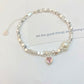 Broken Silver Heart Bracelet Women’s Fashionable Elegant Pearl - Elegant Broken Silver Heart Bracelet for Women