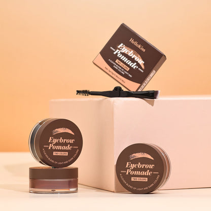 Brow Cream Makeup Set with Light and Dark Brown Shades for Eyebrow Styling - Teleplus brow cream makeup setting