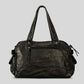 Brown and Black PU Leather Polyester Lining Tote Bag for Women - Teleplus