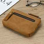 Brown Crazy Horse Leather Wallet for Men and Women - Who Forget Pockets crazy horse leather