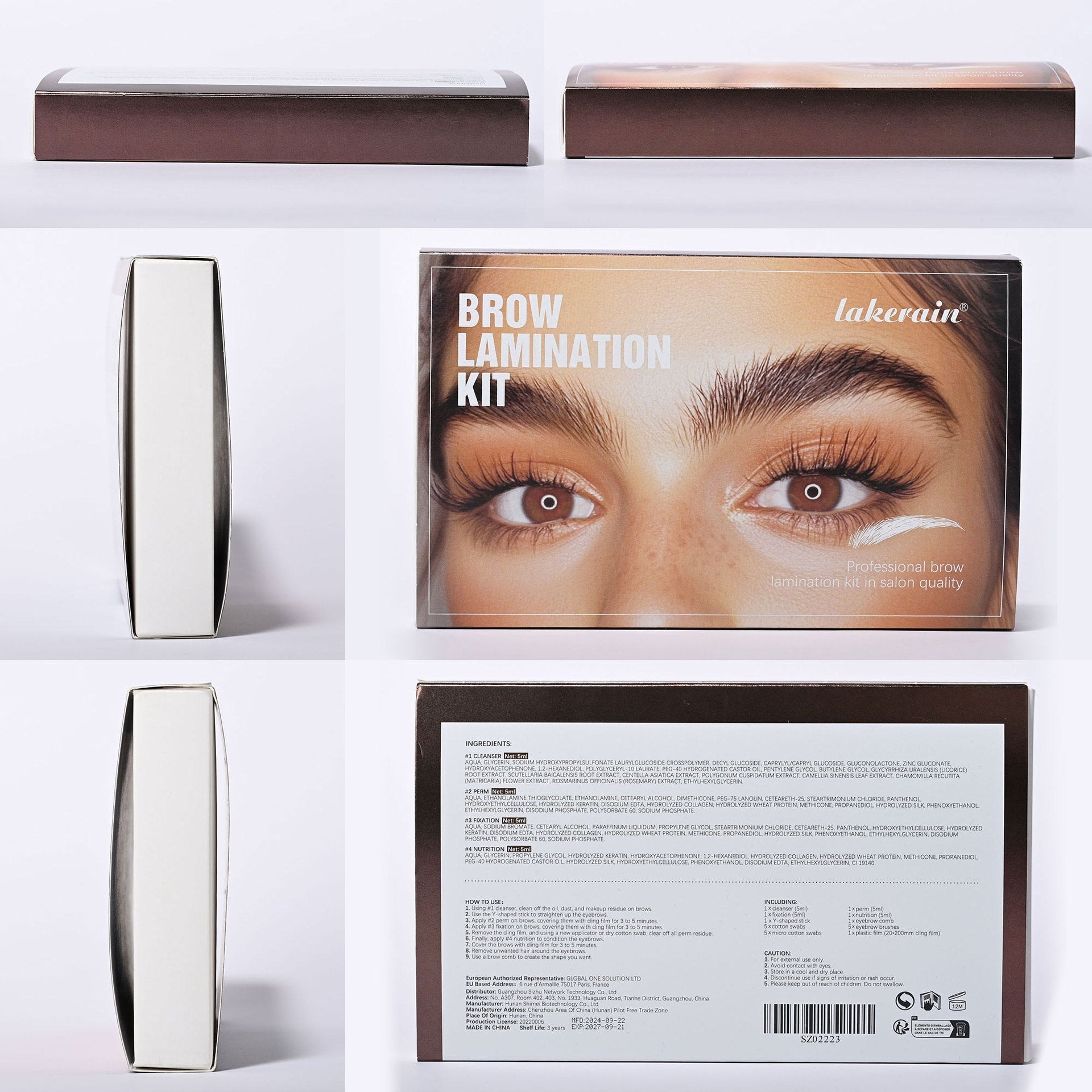 Brown Ironing Eyebrow Suit for Natural Setting Female Perm Kit - brown ironing eyebrow suit natural