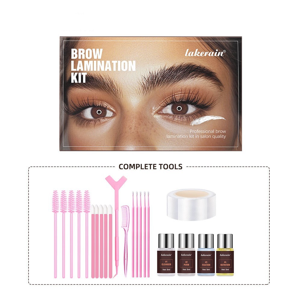 Brown Ironing Eyebrow Suit for Natural Setting Female Perm Kit - brown ironing eyebrow suit natural