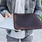 Brown Leather Laptop Sleeve Case for MacBook Pro 15 16 and iPhone Compatible - Teleplus