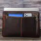 Brown Leather Laptop Sleeve Case for MacBook Pro 15 16 and iPhone Compatible - Teleplus