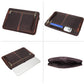 Brown Leather Laptop Sleeve Case for MacBook Pro 15 16 and iPhone Compatible - Teleplus