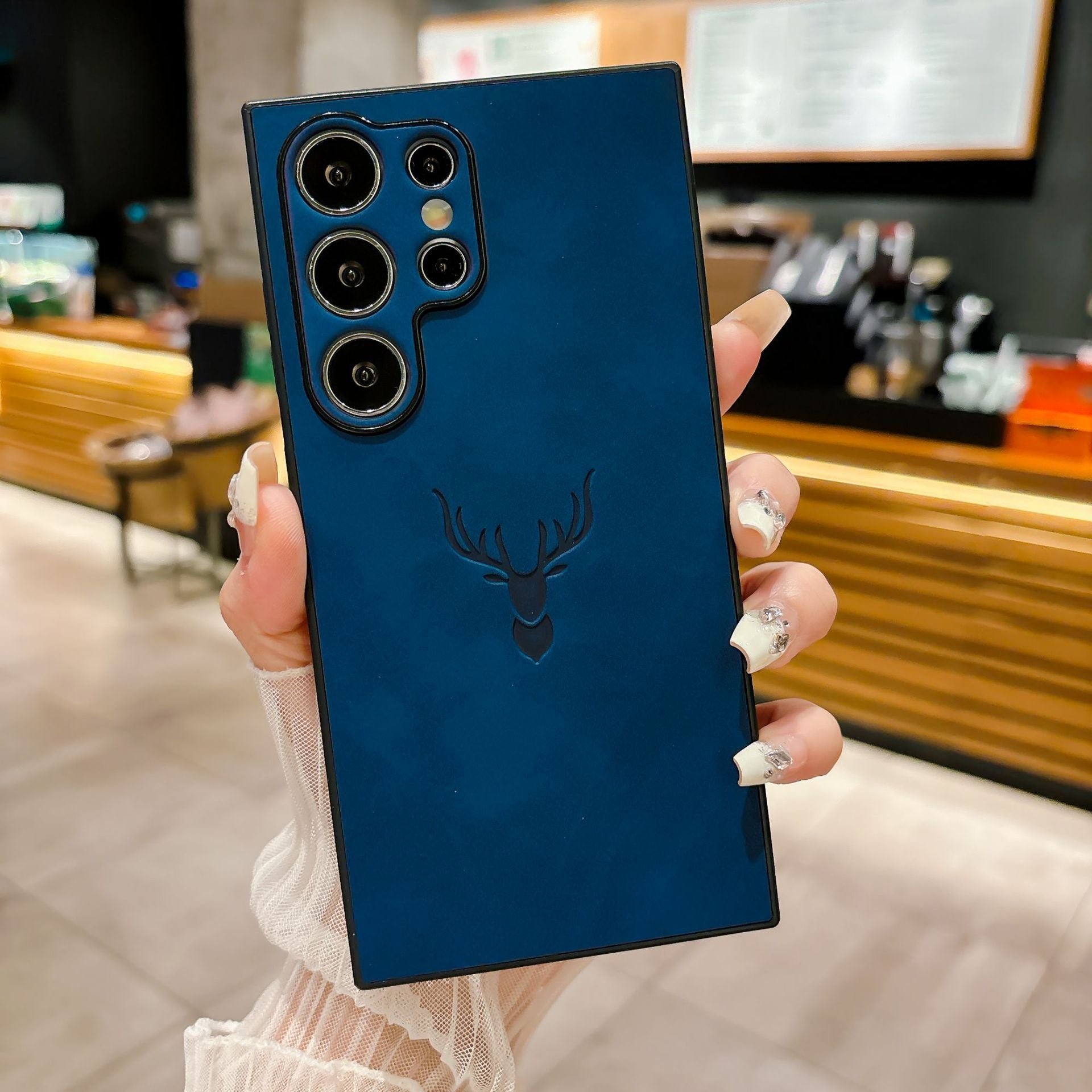 Brown Magnetic Phone Case Compatible with S24Ultra Deer Head - Teleplus for s24ultra deer head phone brown magnetic