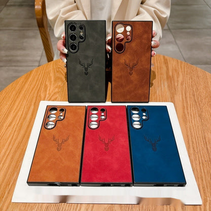 Brown Magnetic Phone Case Compatible with S24Ultra Deer Head - Teleplus for s24ultra deer head phone brown magnetic