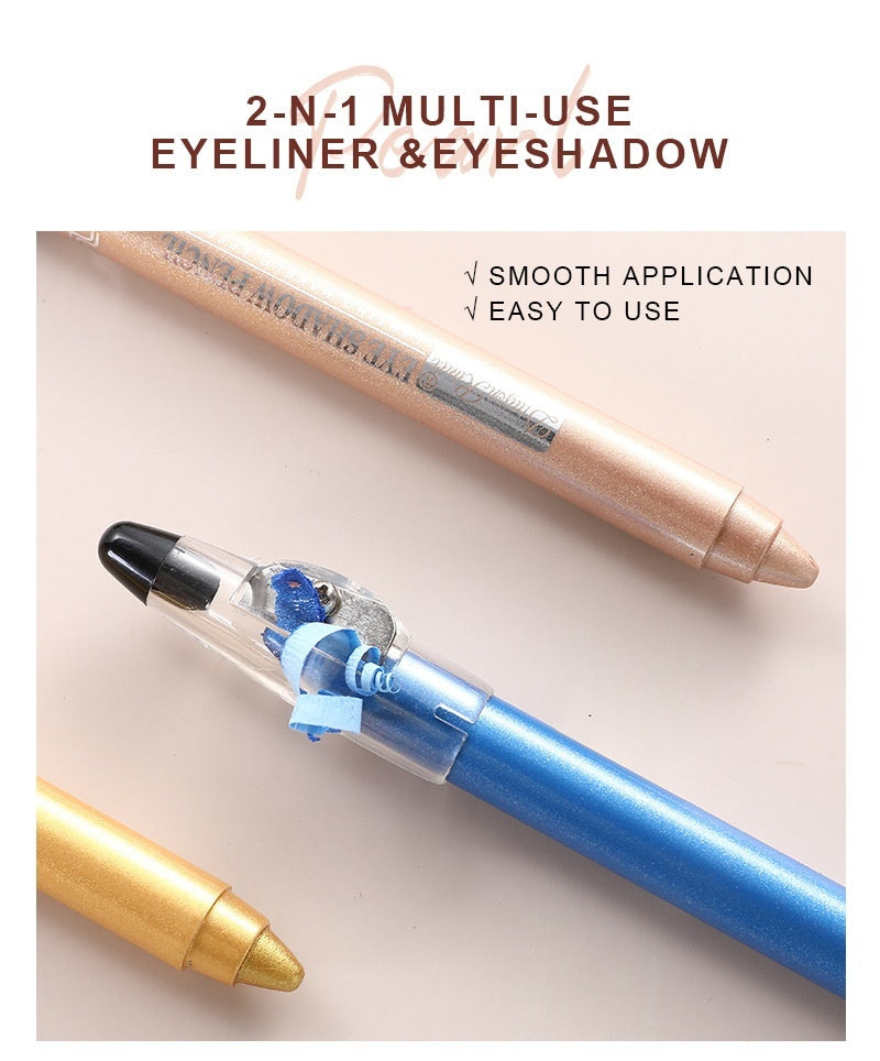 Brown Standard Eye Shadow Kit with Pearlescent Pens Set of 12 - Teleplus Pen eye shadow stick pearlescent pen kit