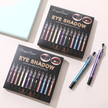 Brown Standard Eye Shadow Kit with Pearlescent Pens Set of 12 - Teleplus Pen eye shadow stick pearlescent pen kit