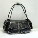Brushed Hot Girl Portable Shoulder Underarm Bag with Polyester Lining - Teleplus brushed hot girl portable shoulder