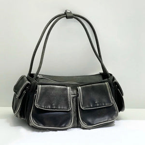 Brushed Hot Girl Portable Shoulder Underarm Bag with Polyester Lining - Teleplus brushed hot girl portable shoulder