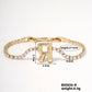 Buckle English Letter Bracelet Female Zircon - Buckle English Letter Bracelet with Zircon Jewelry