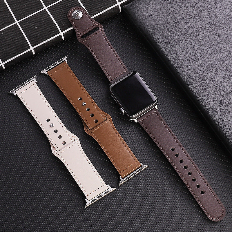 Business Clinch Cow Leather Watch Strap - Business Clinch Cow Leather Watch Strap for Apple Watch