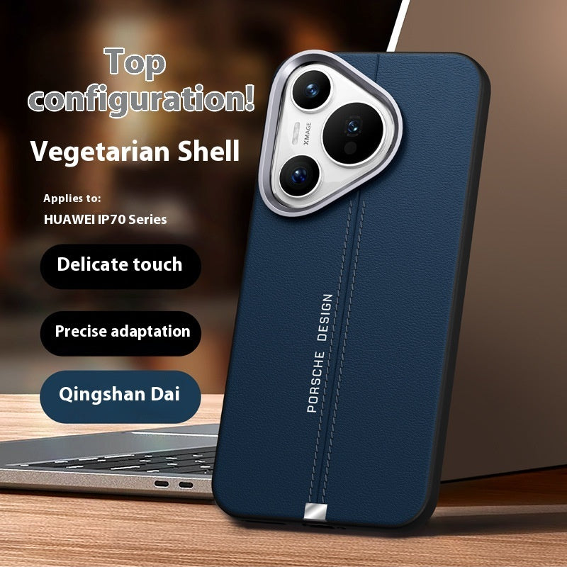 Business Leather Magnetic Phone Case with Anti-Fall and Fingerprint Protection - Teleplus business leather magnetic