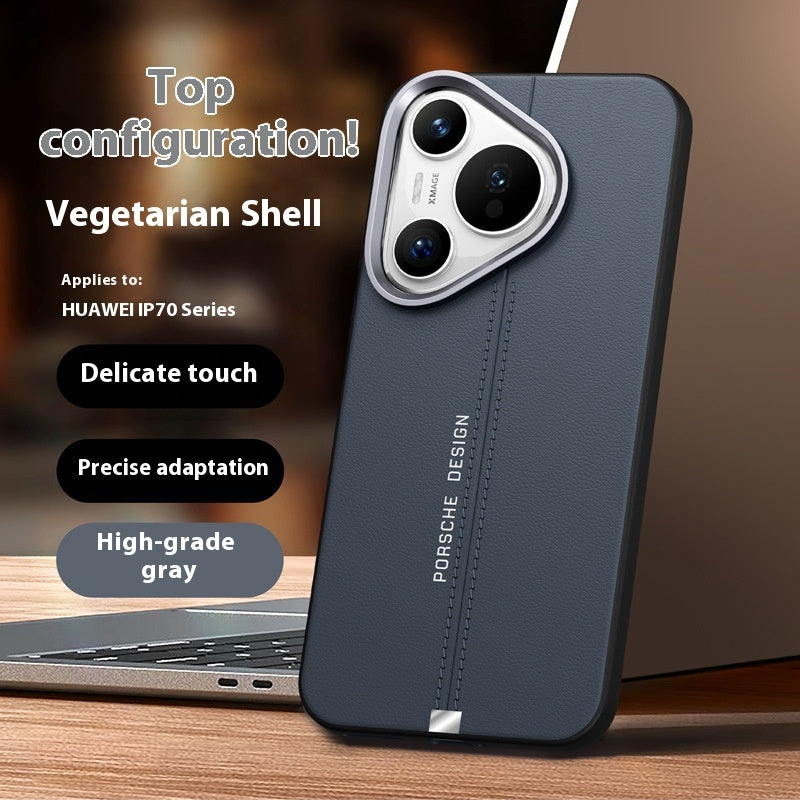 Business Leather Magnetic Phone Case with Anti-Fall and Fingerprint Protection - Teleplus business leather magnetic