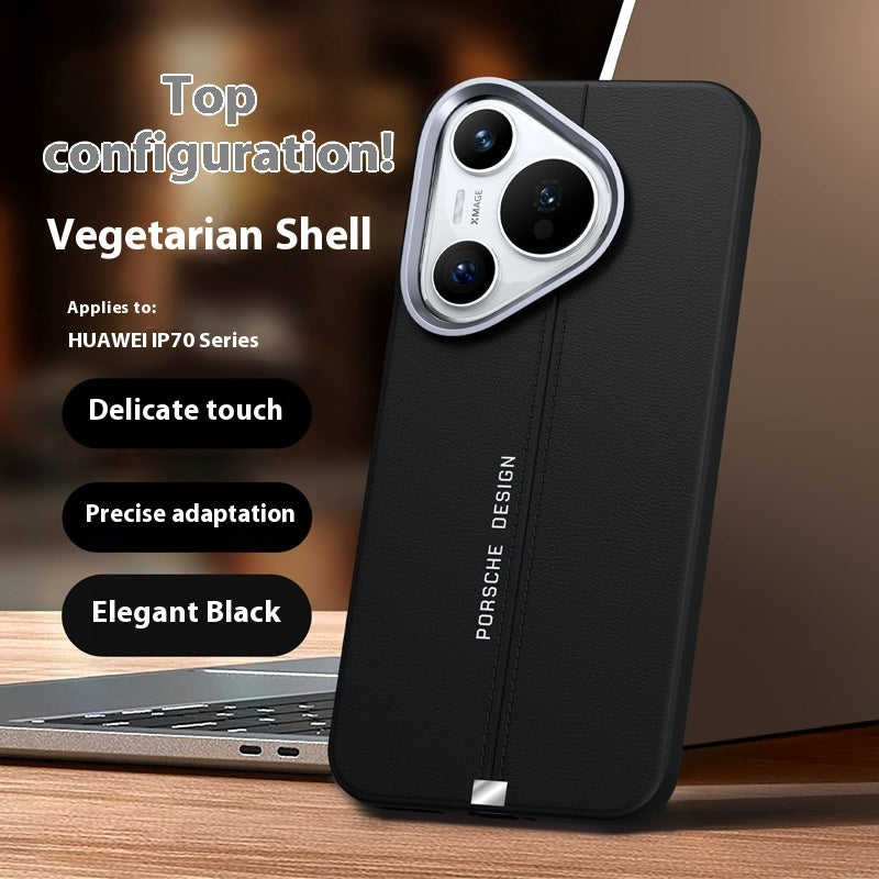 Business Leather Magnetic Phone Case with Anti-Fall and Fingerprint Protection - Teleplus business leather magnetic