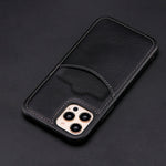 Color Leather Phone Case for iPhone in Solid Design - Business solid color leather business phone case