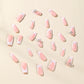 Butterfly Diamond White French Wear Nail Sticker Set for Finished Nails - wear nail finished butterfly diamond white