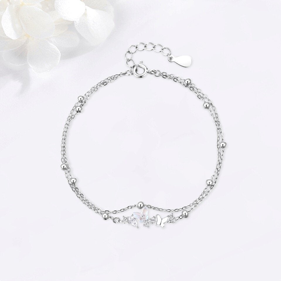 Butterfly Double-layer Bracelet Women’s Fashion Exquisite - Butterfly Double-layer Bracelet for Women’s Fashion