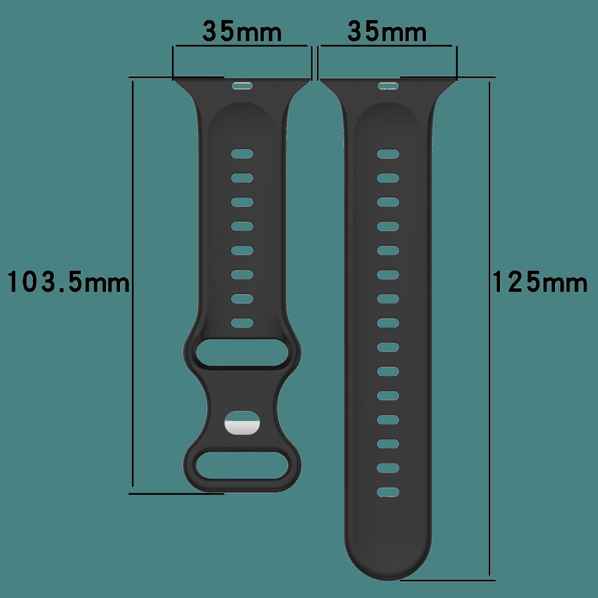 Butterfly Tail Silicone Two-tone Strap - Butterfly Tail Silicone Two-tone Watch Strap Options