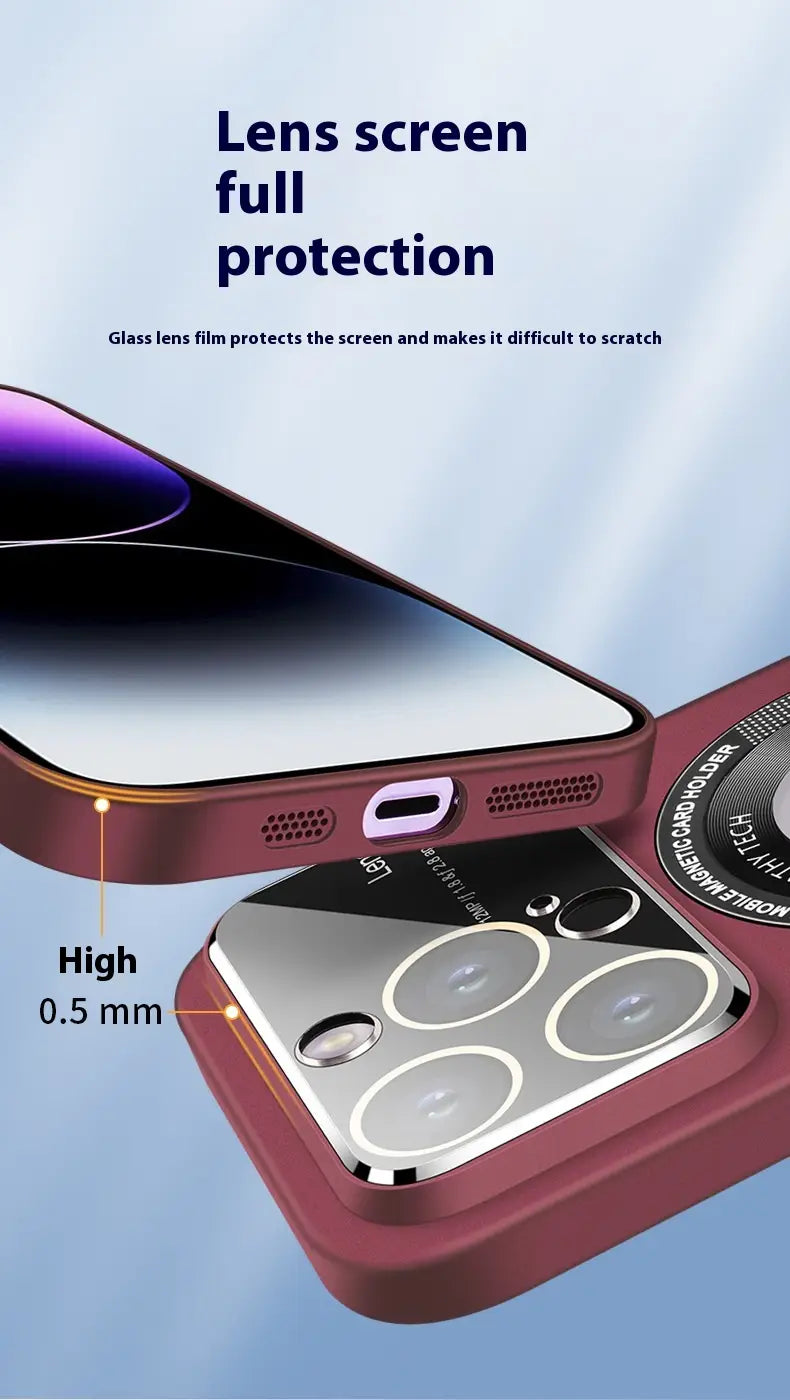 Drop-Resistant Phone Case for iPhone with Magnetic Large Window Design