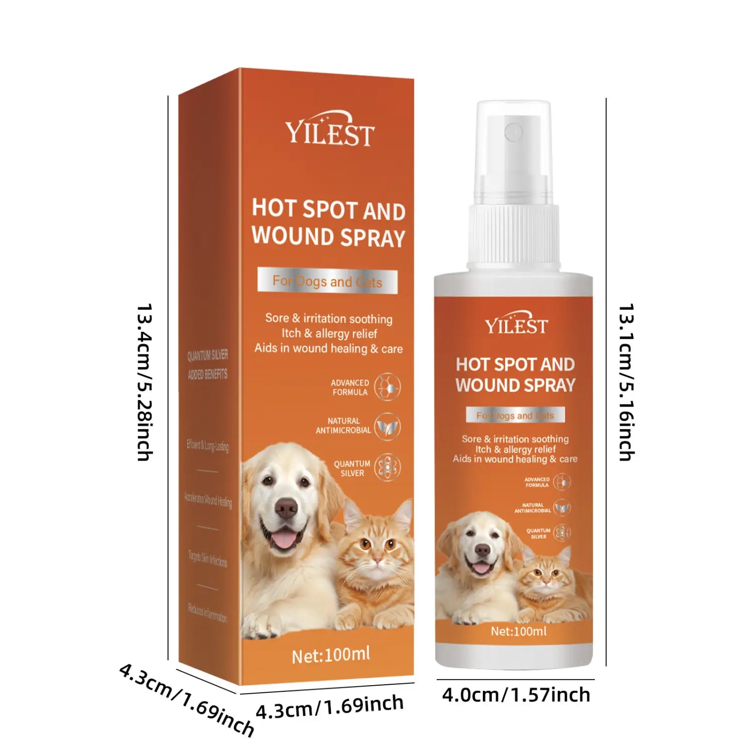Koirasuihku 100 ml: n lemmikkien immuuni pureman jakkaran indusoija Hot Mark Training Solution