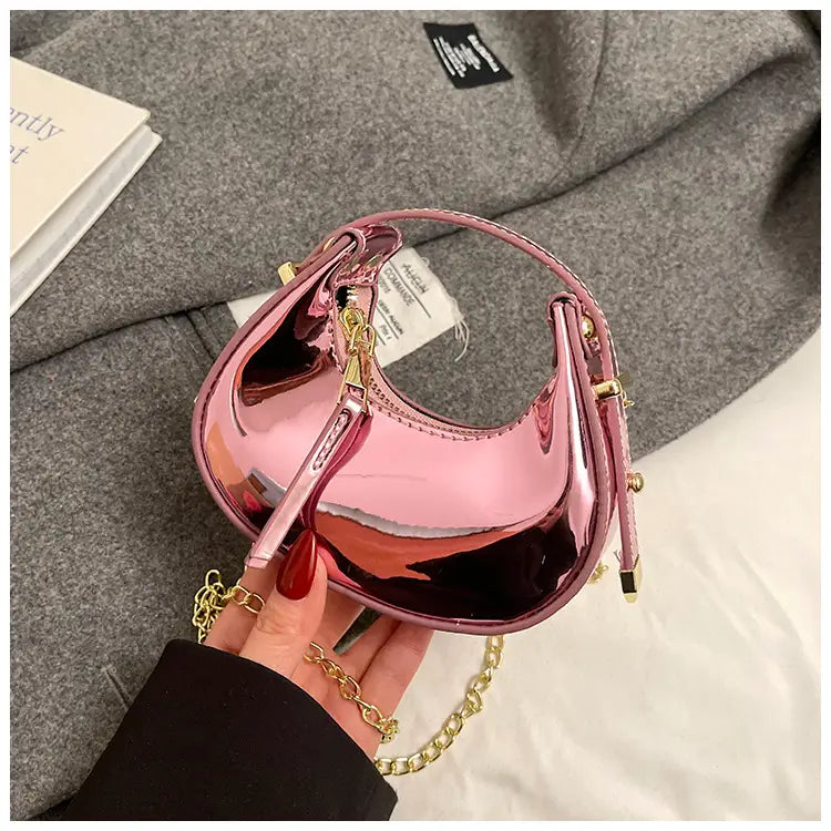 Kleine weiche PU -Umhängetasche mit 116 cm Riemen in mehreren Farben