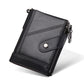 Double Zipper Buckle Leather Men’s Wallet With Anti-theft Brush - Double Zipper Buckle Wallet For Stealthy Spendings