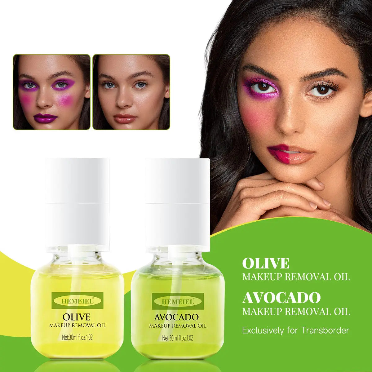 Ladies Facial Makeup Remover Olive Cleansing Oil with Avocado 30ml