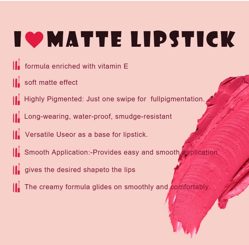Waterproof Long Lasting Nonstick Matte Lipstick Lip Glaze for All Skin Types