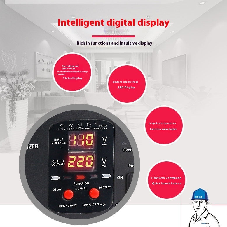 Home Panel Voltage Regulator Plug And Play 220V To 110V - Voltage Wizard Turns 220V to 110V Magic