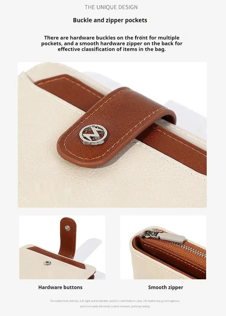 Bőr Nők pénztárcája több színválasztékkal és kártya tárolással